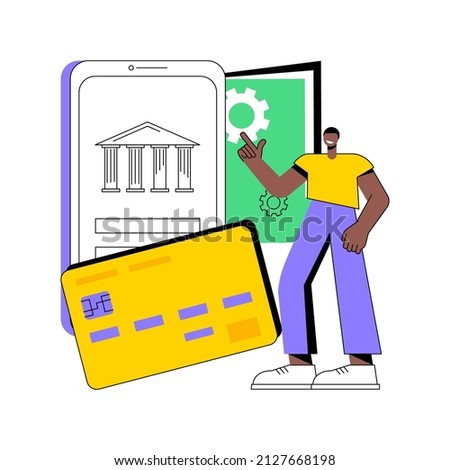 Card-on-File abstract concept vector illustration. Storing cardholder information, payment facilitation, card-on-file transaction, save details, consumer credentials, reward abstract metaphor.