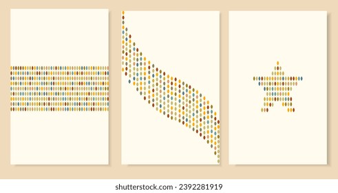 Cards with  abstract  background  in  retro  stile.Trendy  background