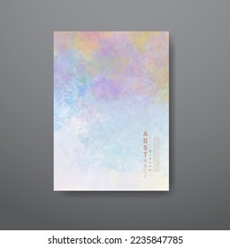 Cards with abstract watercolor background. Design for your cover, date, postcard, banner, logo.