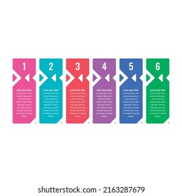 cards and arrows infographic template. six option informational templates. business, annual report, magazine, web, internet infographic template