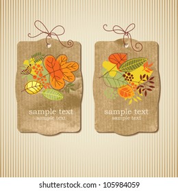 cards with autumn leaves