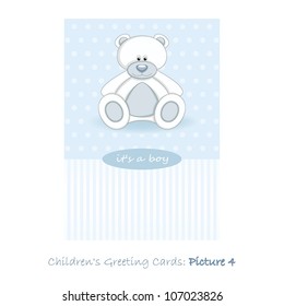 Cards bear on a blue background for a baby boy