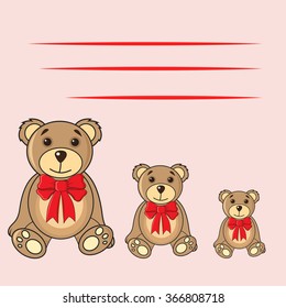 cards with bears in the vector in EPS