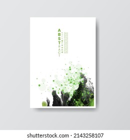Cards with bright colorful vector watercolor background. Design for your date, postcard, banner, logo. 