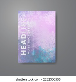 cards with bright colorful vector watercolor background. Design for your date, postcard, banner.