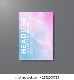 cards with bright colorful vector watercolor background. Design for your date, postcard, banner.