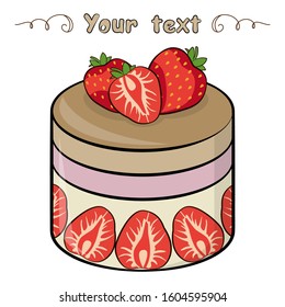 Cards with cakes and decor