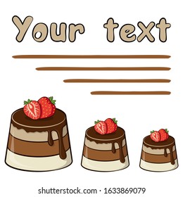 Cards with cakes and decor