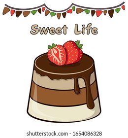 Cards with cakes and decor