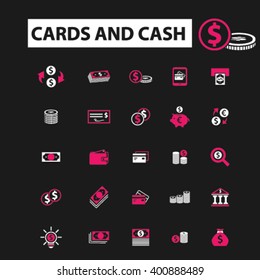 cards and cash icons
