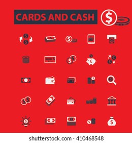 cards and cash icons
