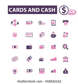 cards and cash icons
