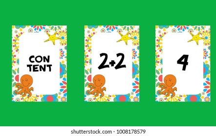  cards for children to study mathematics.