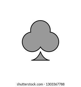 Cards, clubs. Element of Casino icon for mobile concept and web apps. Detailed Cards, clubs can be used for web and mobile