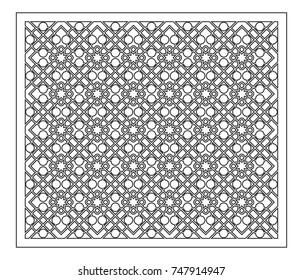 Cards to cut. Vector panels for laser cutting. The ratio 1:1. Cut silhouette with geometric patterns. Used for openwork partitions, panels, printing, laser cutting, stencil.
