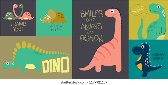 Cards with cute dinos.