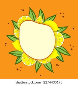 Cards design with abstract lemons. Vector illustration EPS10