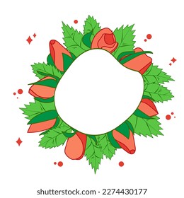 Cards design with abstract roses. Vector illustration EPS10