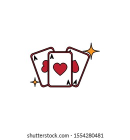 Cards design, Casino las vegas game lucky play win and chance theme Vector illustration
