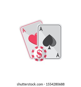 Cards design, Casino las vegas game lucky play win and chance theme Vector illustration