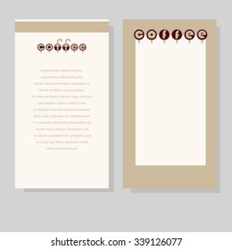 cards design icon Coffee cafe