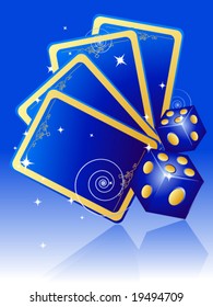 Cards and Dice - Vector