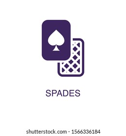 Cards element in flat simple style on white background. Cards icon, with text name concept template