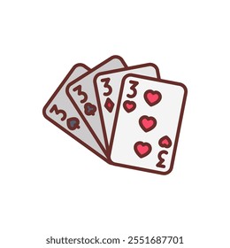 Cards Filled Icons , Vector illustration