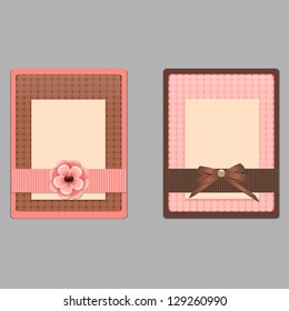 Cards with flower and bow