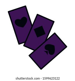 Cards fortune telling icon. Vector illustration for Halloween.