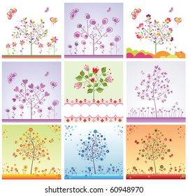 Cards with funny trees