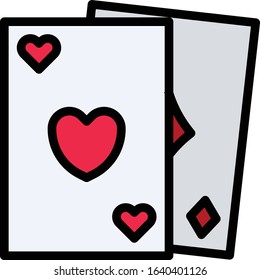 Cards - Gambling icon set. High quality filled outline vector illustration for website and mobile application.
