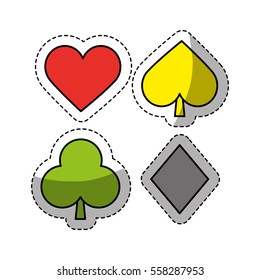 cards game casino related icon image vector illustration design 