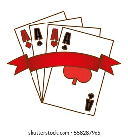 cards game casino related icon image vector illustration design 
