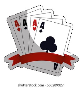 cards game casino related icon image vector illustration design 