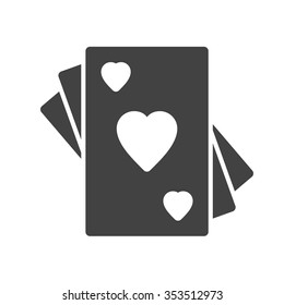Cards, game, playing icon vector image. Can also be used for objects. Suitable for web apps, mobile apps and print media.