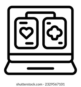 Cards gameplay icon outline vector. Game screen. Machine arcade