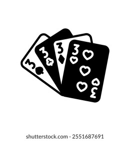 Cards Glyph Icon, Vector illustration