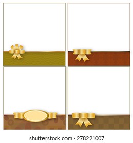 A cards with a gold bows