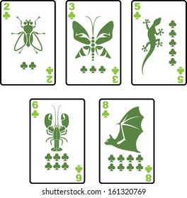 Cards green 2 3 5 6 8
