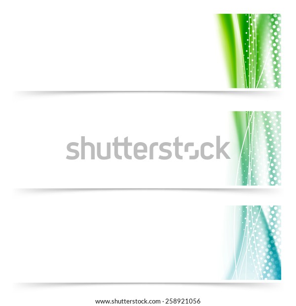 Cards header footer smooth wave swoosh\
layout collection. Vector\
illustration