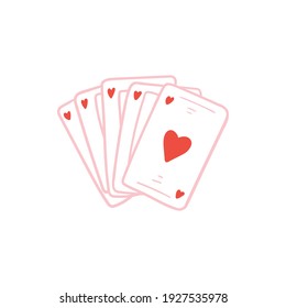 Cards with hearts, Happy valentines day and weeding design elements. Vector illustration.
