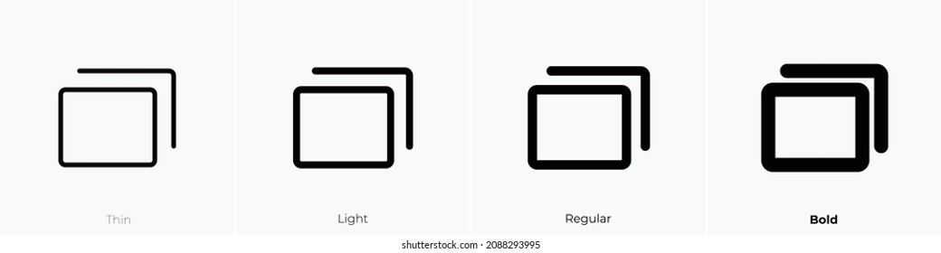 cards icon. Thin, Light Regular And Bold style design isolated on white background