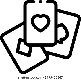 Icono de tarjetas. Diseño De Estilo Lineal Delgado Aislado Sobre Fondo Blanco
