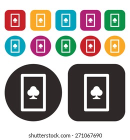 Cards icon. Toy icon