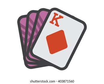 Cards Illustration - Flat Icon