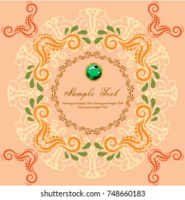 Cards or invitations with mandala pattern,Invitation card templates 