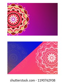 Cards or Invitations set with mandala ornament. Vector illustration. For wedding, bridal, Valentine's day, greeting card invitation Cards or Invitations set with mandala ornament. Vector illustration. For wedding, bridal, Valentine's day, greeting card invitation
