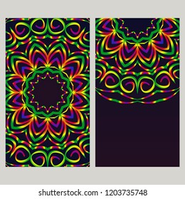 Cards or Invitations set with mandala ornament. Vector illustration. For wedding, bridal, Valentine's day, greeting card invitation.