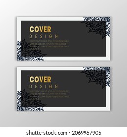Cards or Invitations set with tribal ethnic mandala ornament, doodle floral geometric pattern for wedding, bridal, Valentine's day, greeting card or birthday invitation. Decorative colorful background